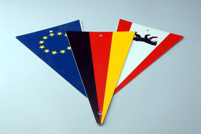 Fahnen BVG-Busse, Polystyrol 2 mm